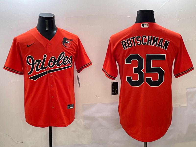 Men Baltimore Orioles #35 Rutschman Orange Game 2025 Nike MLB Jersey style 3->baltimore orioles->MLB Jersey